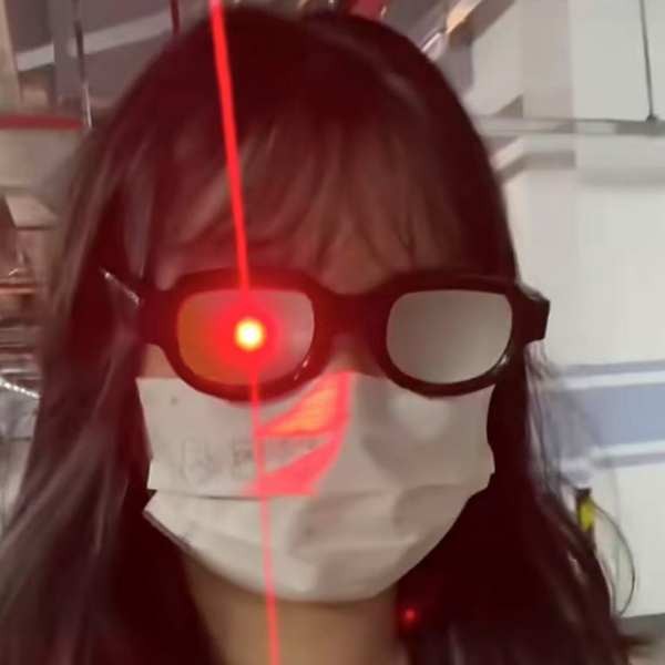 แว่นตามีไฟ กระจกมีไฟ led Red Eye แว่นตาแฟลชสองมิติ สไตล์โคนัน พร้อมเอฟเ ...