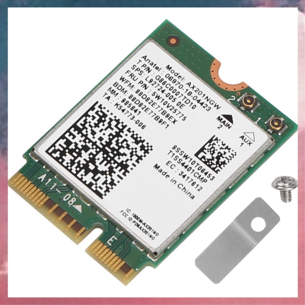 (XAVS) สําหรับ Wi-Fi 6 AX201 บลูทูธ 5.0 Dual Band 2.4G/5G ไร้สาย NGFF ...