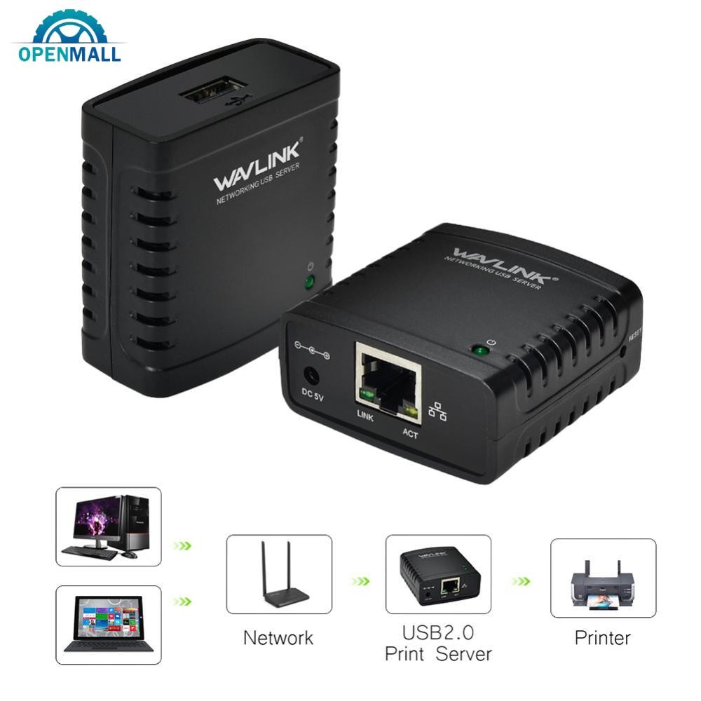 OPENMALL Multi-Function USB Print Server Sharing Hub คอมพิวเตอร์หลายตัว ...