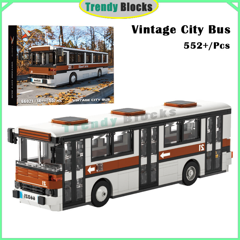 66021 Vintage City Bus Building Blocks City Vehicle Model ของเล่น ...