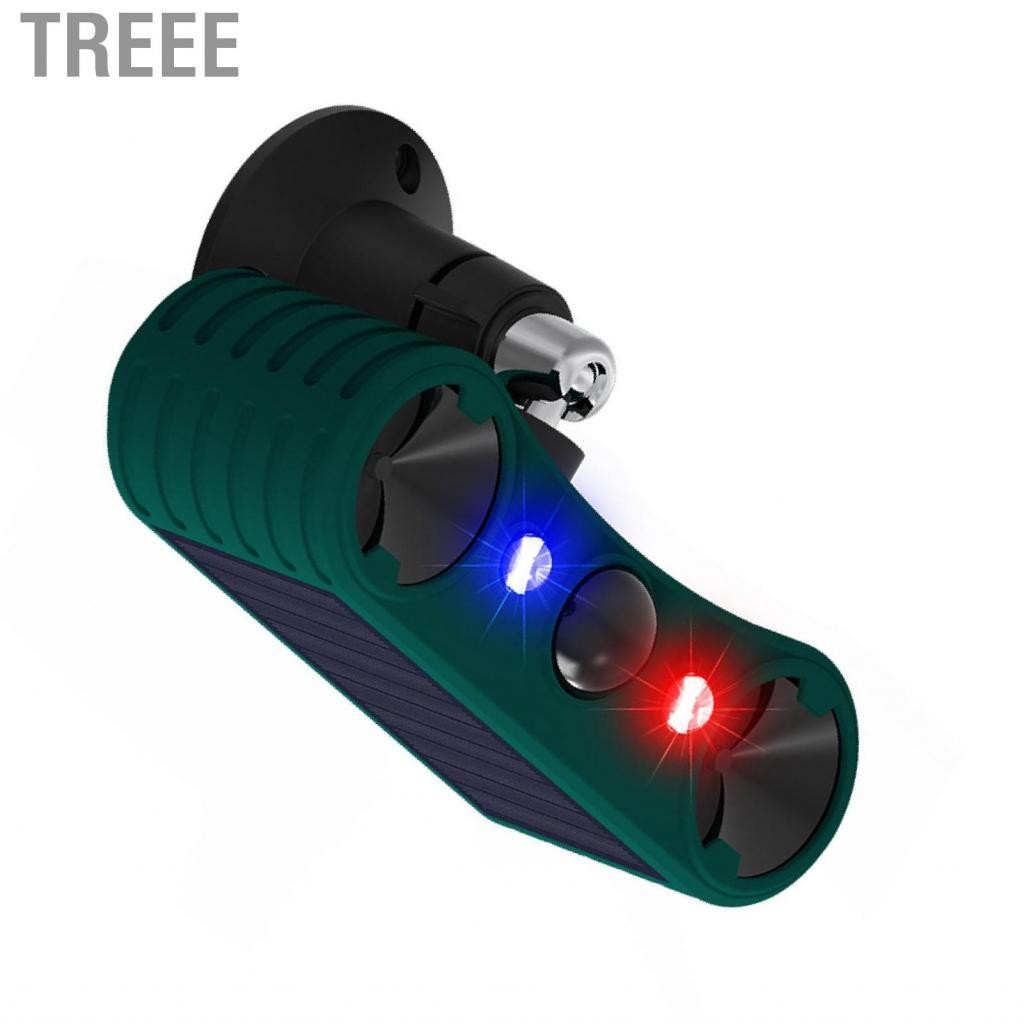 Treee Treee-th Solar Ultrasonic Sound Sound Alarm Powered 4 โหมดปรับได้ ...