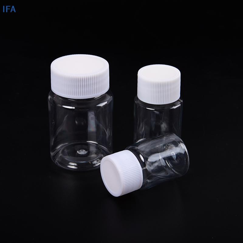 IFA 10PCS พลาสติก PET ล้างขวดเปล่าซีลผงยา Vial คอนเทนเนอร์ Reagent ...