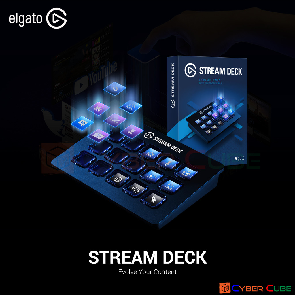 ELGATO STREAM DECK ( อุปกรณ์ควบคุม สำหรับสตรีมเมอร์ ) 15 LED Hotkeys ...