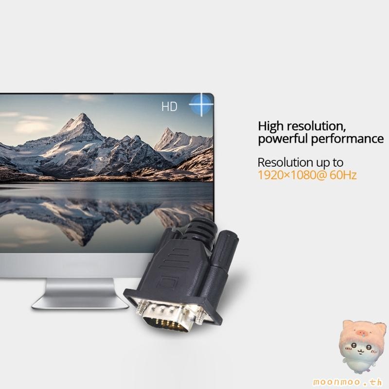 Moon Virtual Display Adapter VGA Monitor Dummy Plug Headless Display ...