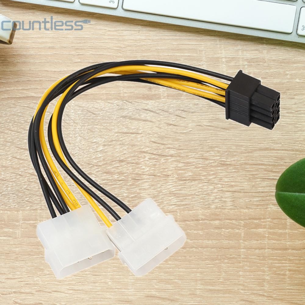 18 ซม. 8(6+2) Pin to Dual 4 Pin Graphics Video Card สายไฟอะแดปเตอร์สาย ...