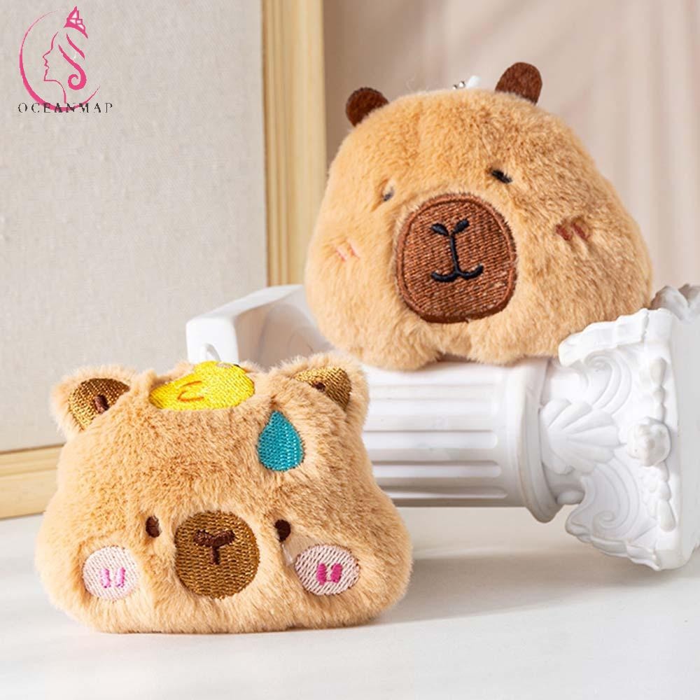 Oceanmap Capybara ตุ๊กตาพวงกุญแจ, Squinting Blinking Capybara แหวน, รถ ...