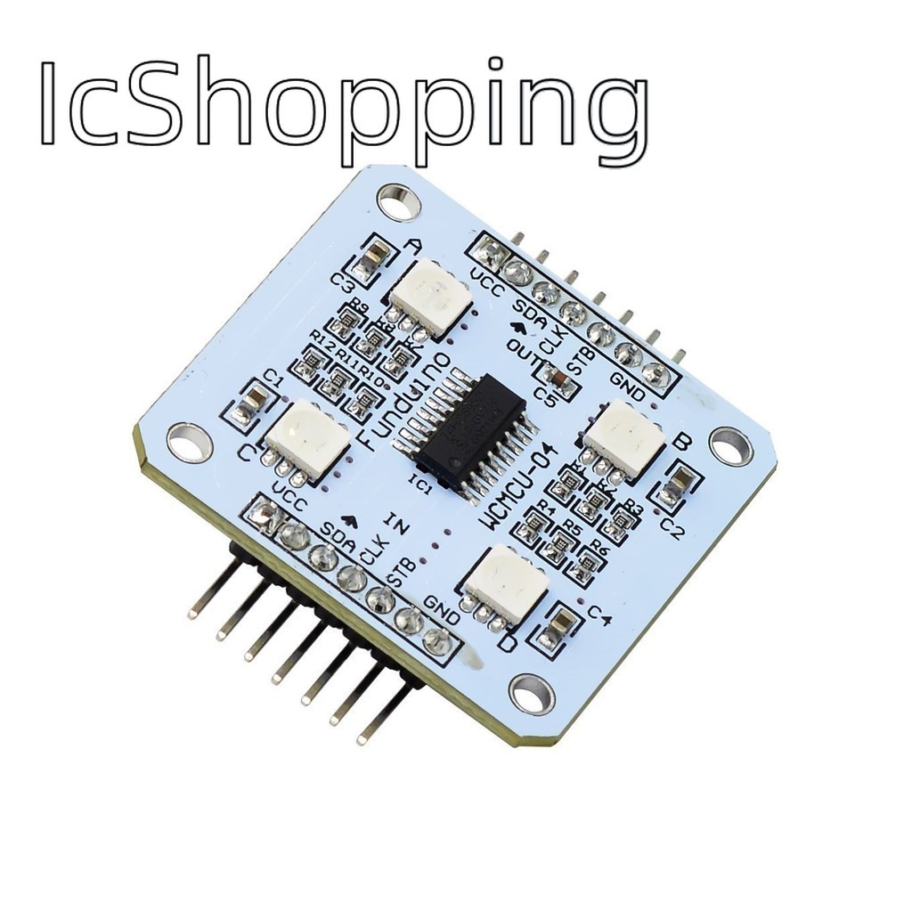 โมดูล RGB สีขาว 74HC595 ควบคุม 4 RGB จอแสดงผล LED 5V สําหรับ Arduino ...