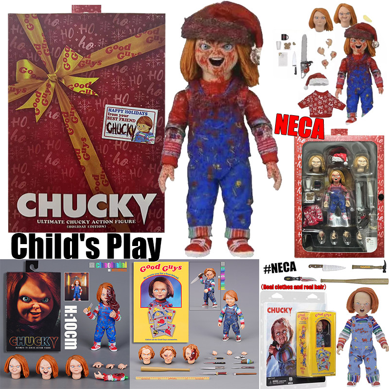 เล่นเด็ก NECA Chucky Christmas Ver. ผมจริงเสื้อผ้าจริงตุ๊กตา Good Guys ...