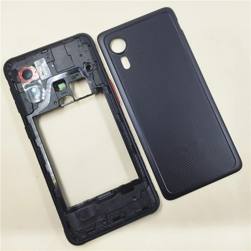 แผ่นกรอบกลาง+ฝาครอบแบตเตอรี่สำหรับ Samsung Galaxy Xcover 5 G525 G525F ...