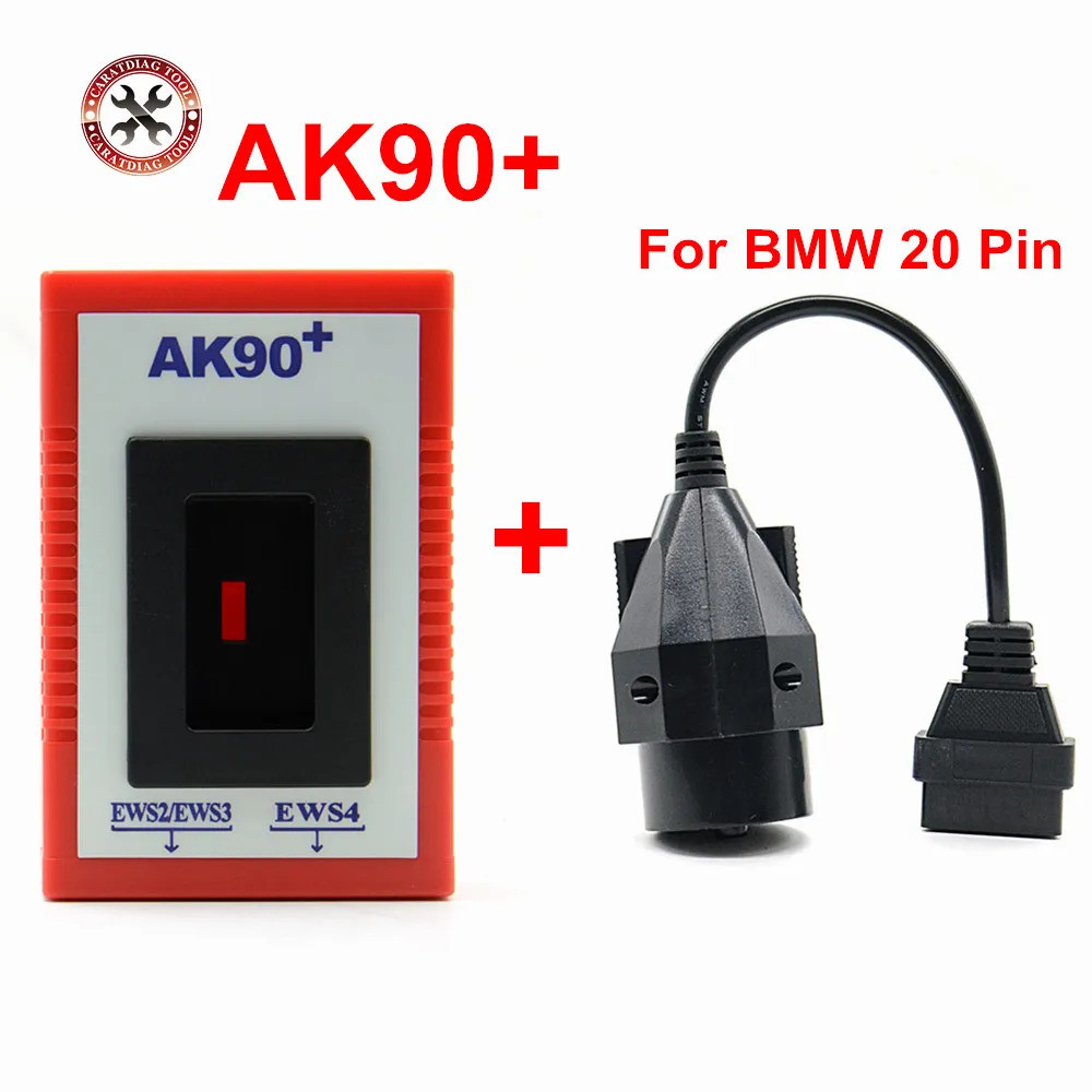 2024 ใหม่ล่าสุด AK90 + Key Programmer สําหรับ BMW EWS + OBD2 อะแดปเตอร์ ...