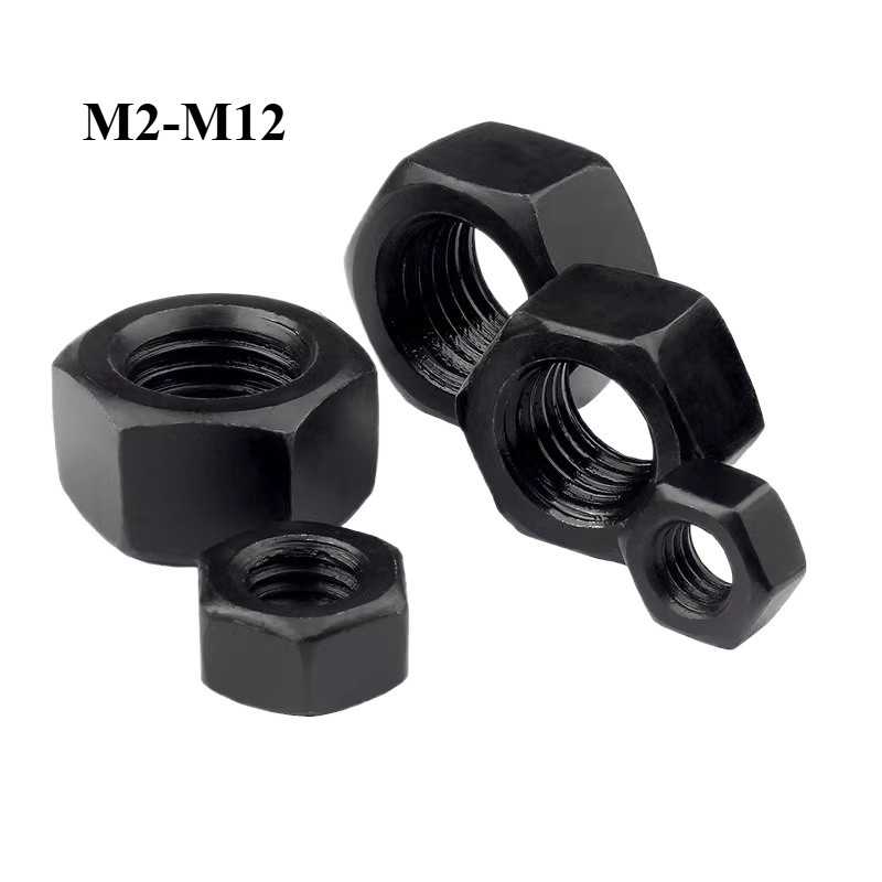[Fast] Black Hex Nut เหล็กคาร์บอน M2 M2.5 M3 M4 M5 M6 M8 M10 M12 สกรู ...