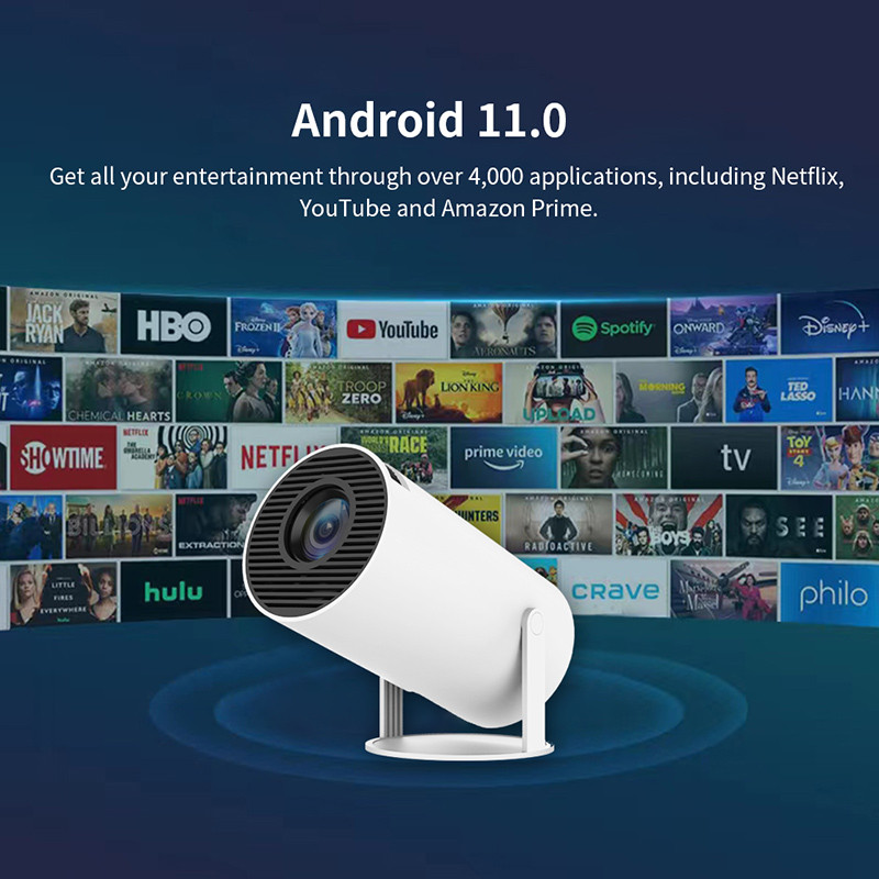 HY300 โปรเจคเตอร์ 1080P 4K มินิโปรเจคเตอร์ Project Android 12.0 5G WIFI ...
