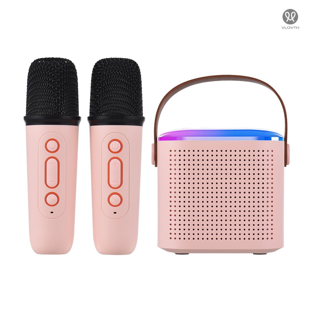 Bt พร้อมชุดพกพา 2 ชุด Ktv Wireless Voice Box Set Mic Sound Box Outdoor ...