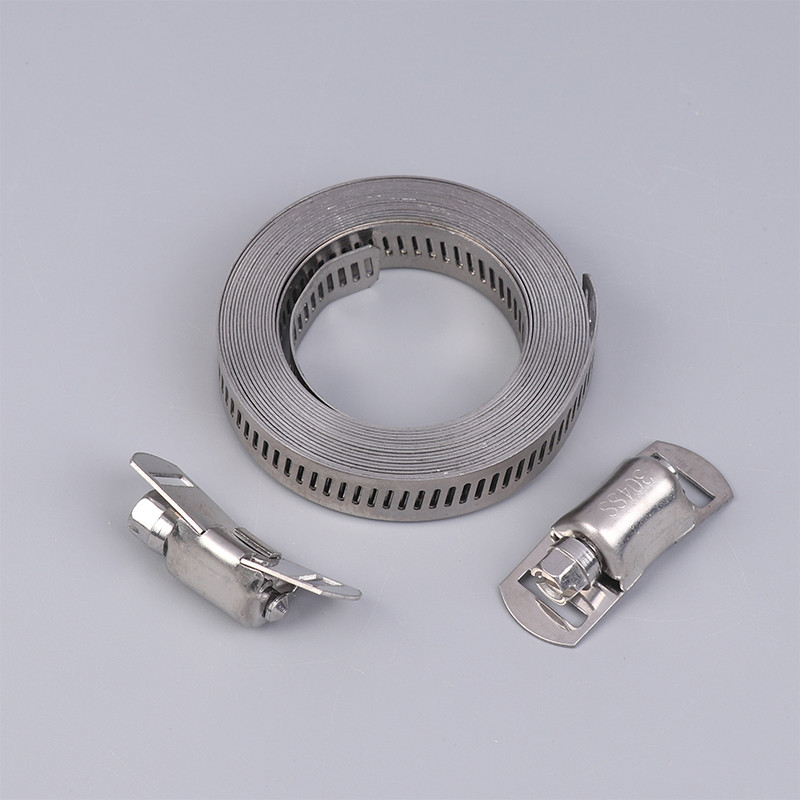 Qetyellow 12.7 มม.กว้างสแตนเลส 304 Worm Clamp ท่อสายรัด Fasteners ปรับ ...