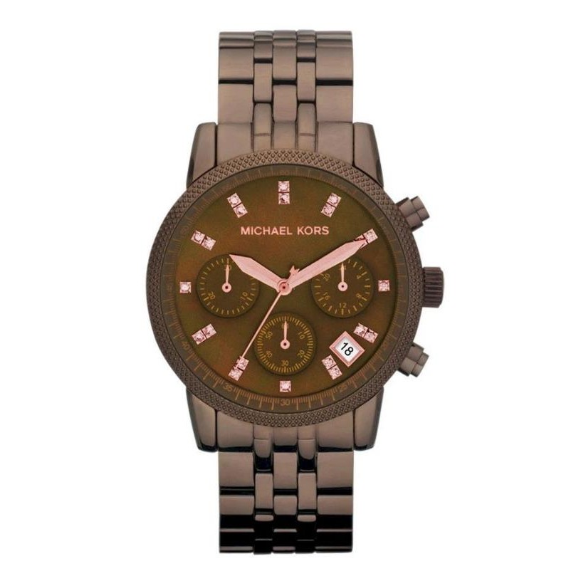 Michael Kors MK5547 Showstopper 36.5มม. กันน้ำ100เมตร สีช็อกโกแลต ระบบ ...