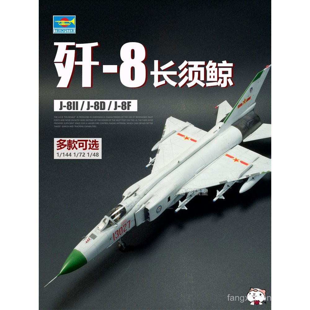 Trumpeter 01610 China J-8 J-8II J8D J8F Long Whale Fighter 1/48 ...