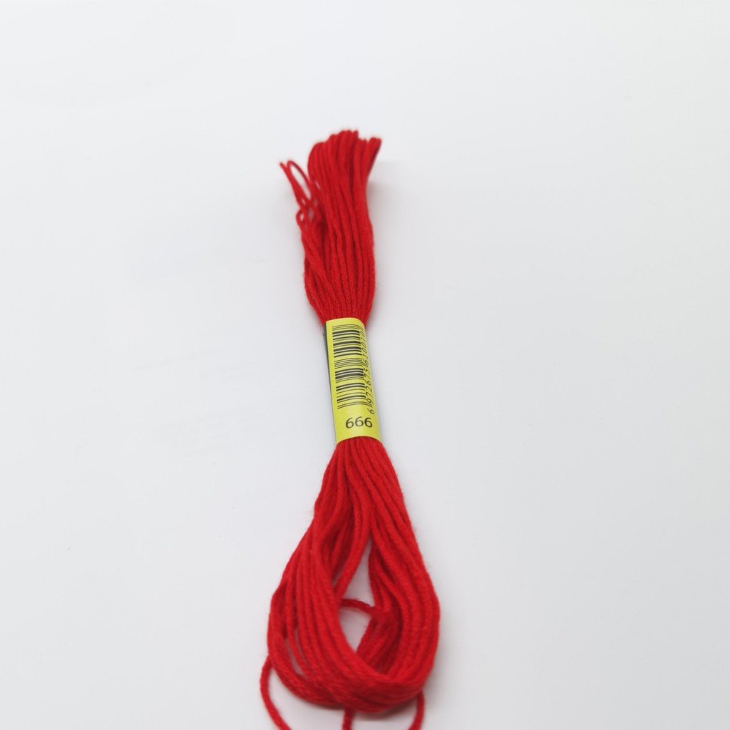6 Skeins DMC 686 647 648 666 376 ด้าย Cross Stitch พรีเมี่ยมสายรุ้งสี ...