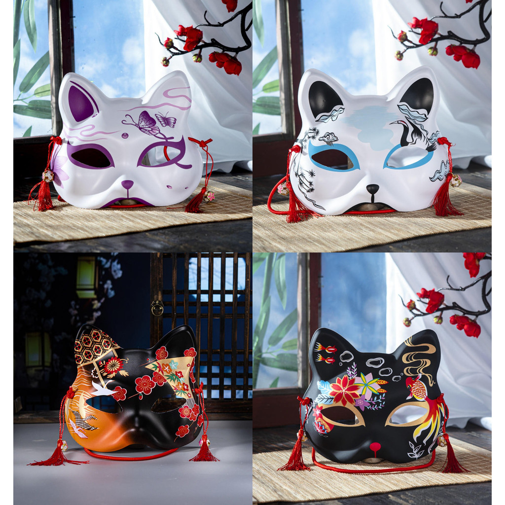 1 PC ญี่ปุ่น Kitsune Inu Boku Fox Cat คอสเพลย์น่ารักหน้ากากครึ่ง ...