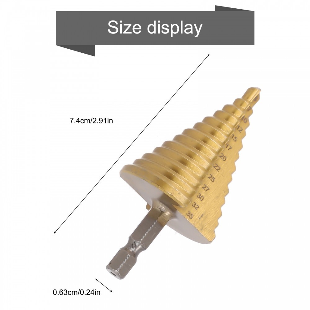 Heavy Duty Step Drill Tool 535MM Titanium Core 13 Steps Versatile ...