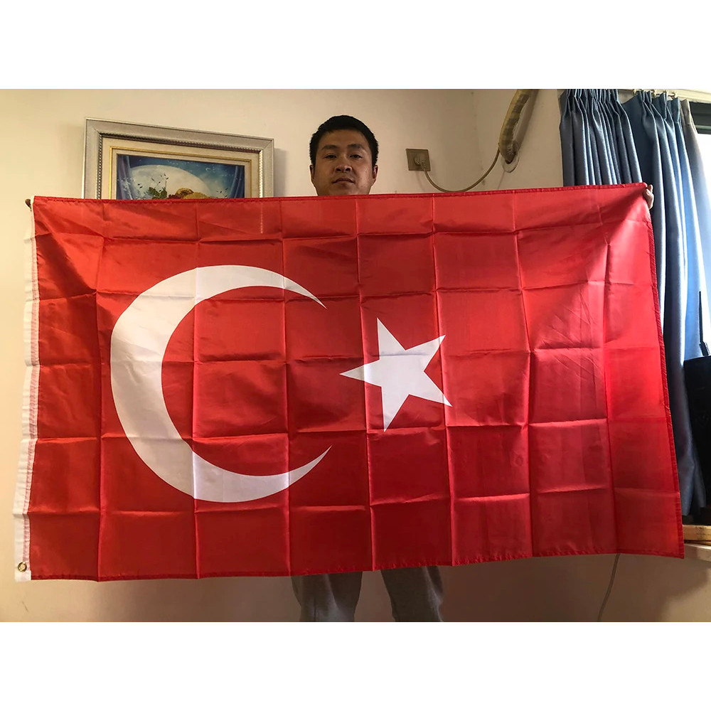 SKY FLAG TURKEY FLAG 90x150 ซม.Tur tr ไก่งวง FLAGS TURKISH 3x5fts แขวน ...