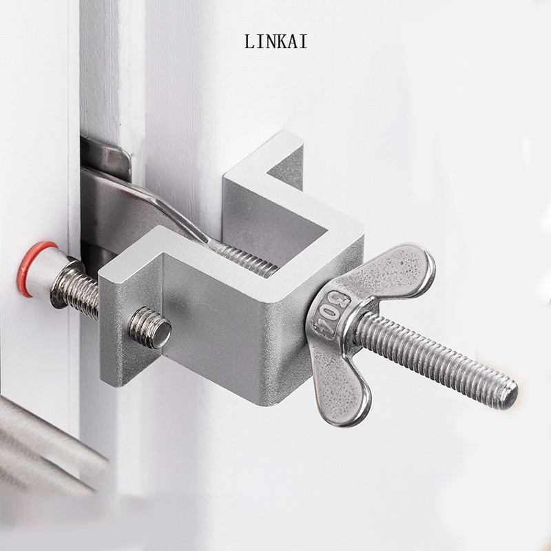 ล็อคประตูแบบพกพา Dual Nut Adjustment Body Hotel Door Locks Self-Defense ...