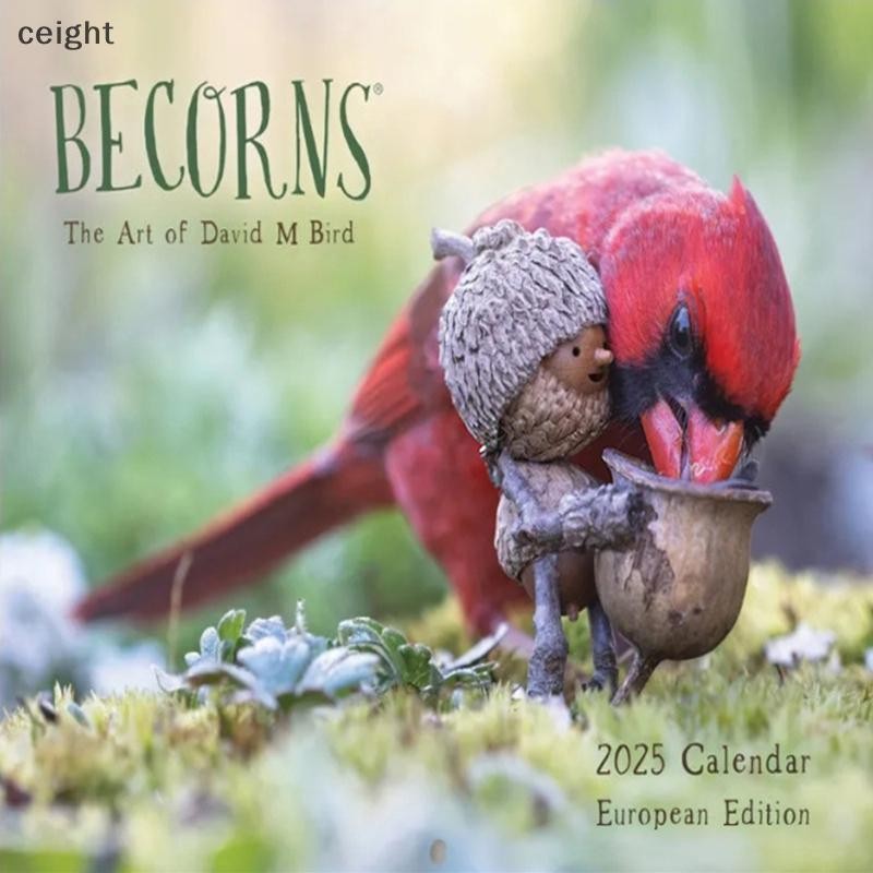[ceight] 2025 Becorns The Art Of Bird Calendar Wall Forest Folklore