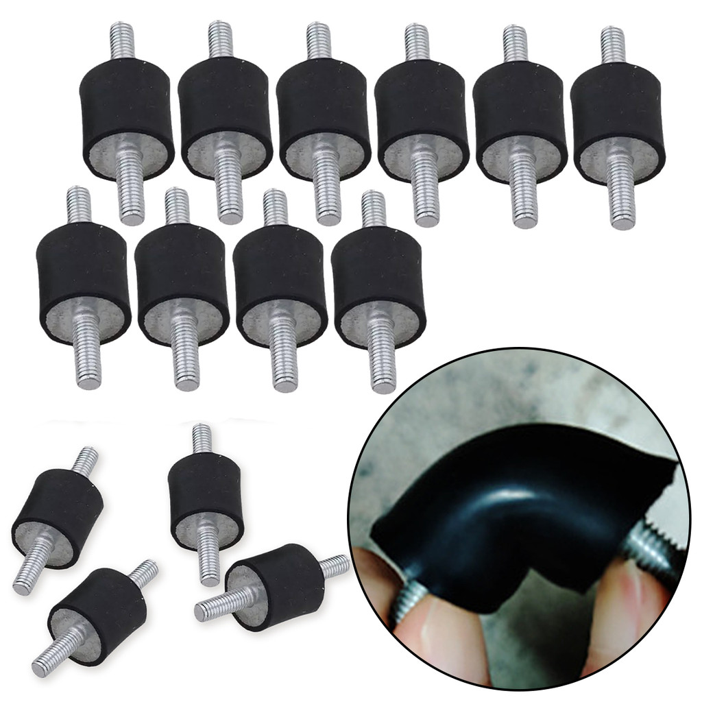 thumbnail image 2 of 10pcs M6 Type VV Rubber Anti-Vibration Mounts – 20x25mm Silentbloc Base – Unbranded 2 of 2