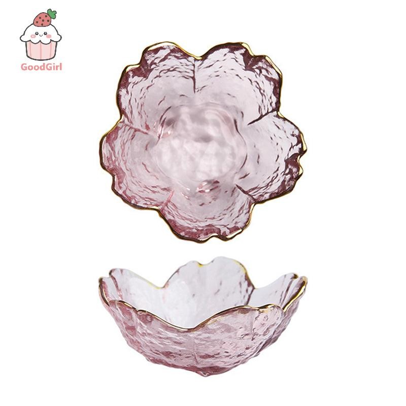 KC Cherry Blossoms จานปรุงรสจานแก้วขนาดเล็ก Nodic Gold Inlay Sauce Bowl ...