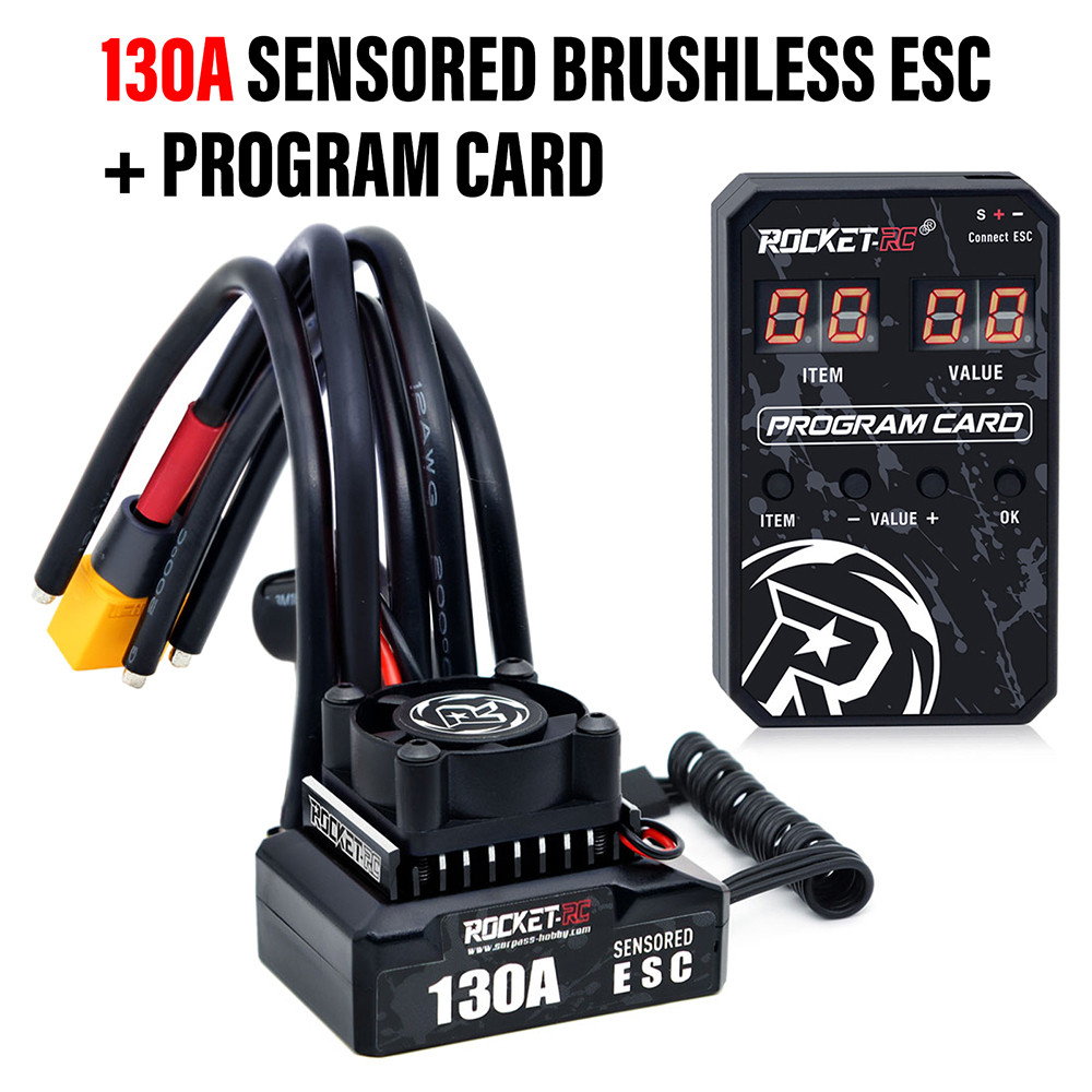 ROCKET-RC 130A ESC 6V/5A BEC 新品未使用 ใหม่ ROCKET-RC Brushless ESC 130A Sensored Electronic Speed