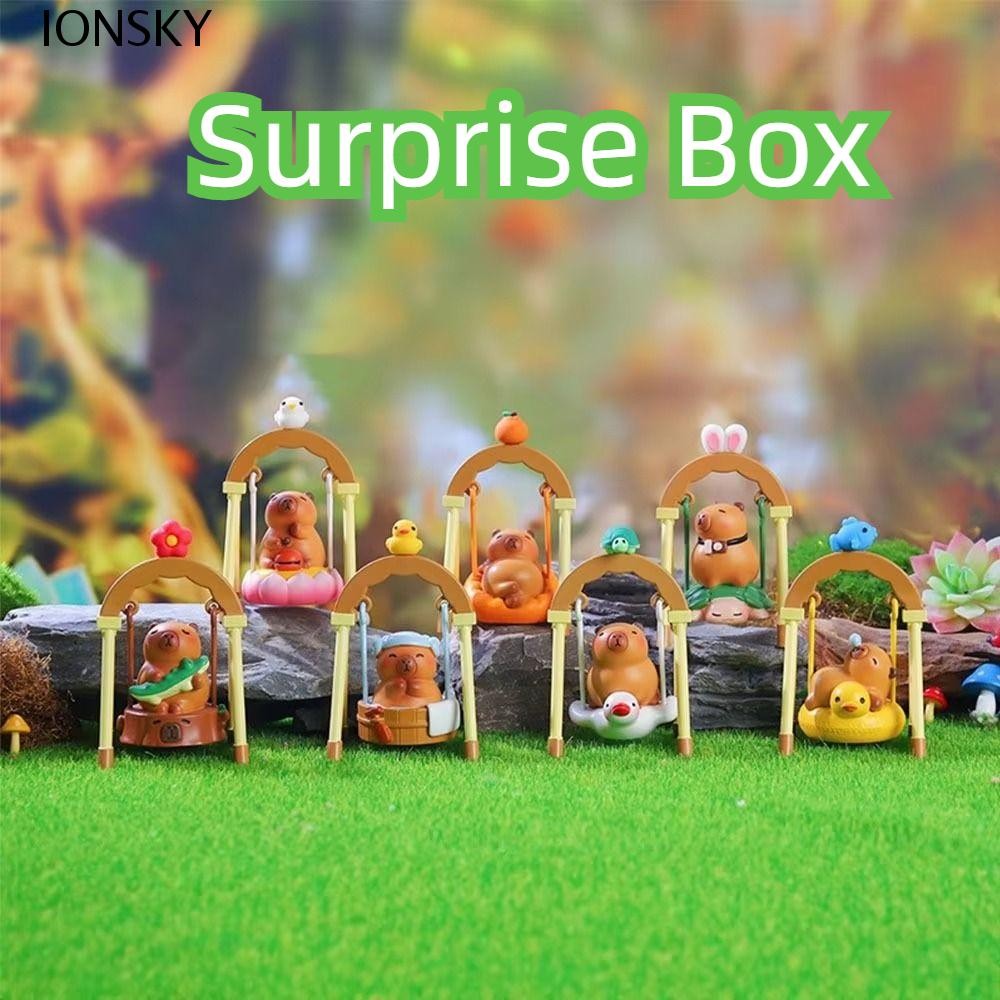 Ionsky Capybara อะนิเมะรูป,สุ่มประเภทแกว่ง Capybara รูปของเล่น, Mini ...