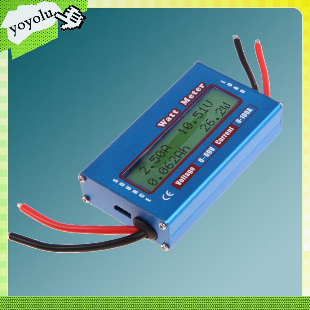 DC Power Analyser 12V 24V วัตต์โวลต์แอมป์มิเตอร์ LCD Digital Solar Wind ...