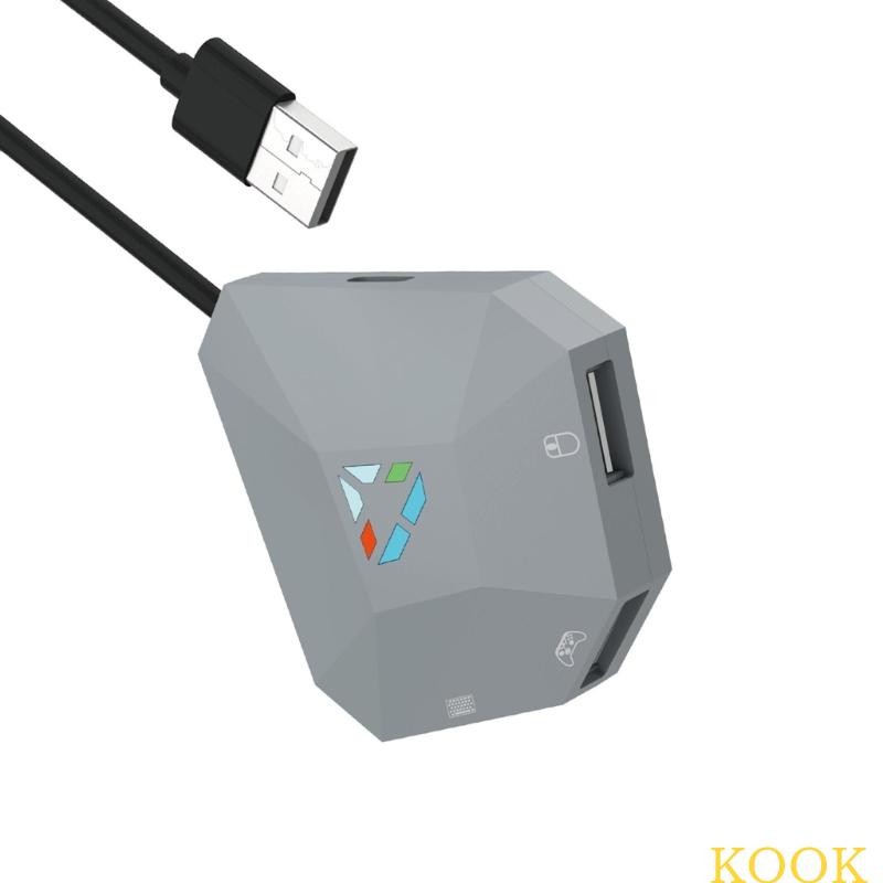 KOOK Plug Play Universal Gaming Keyboard Mouse Adapter Converter ความไว ...