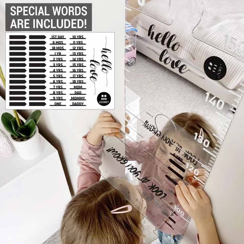 3 in 1 Growth Chart Mirror for Wall Children'S Growth Chart Mirror