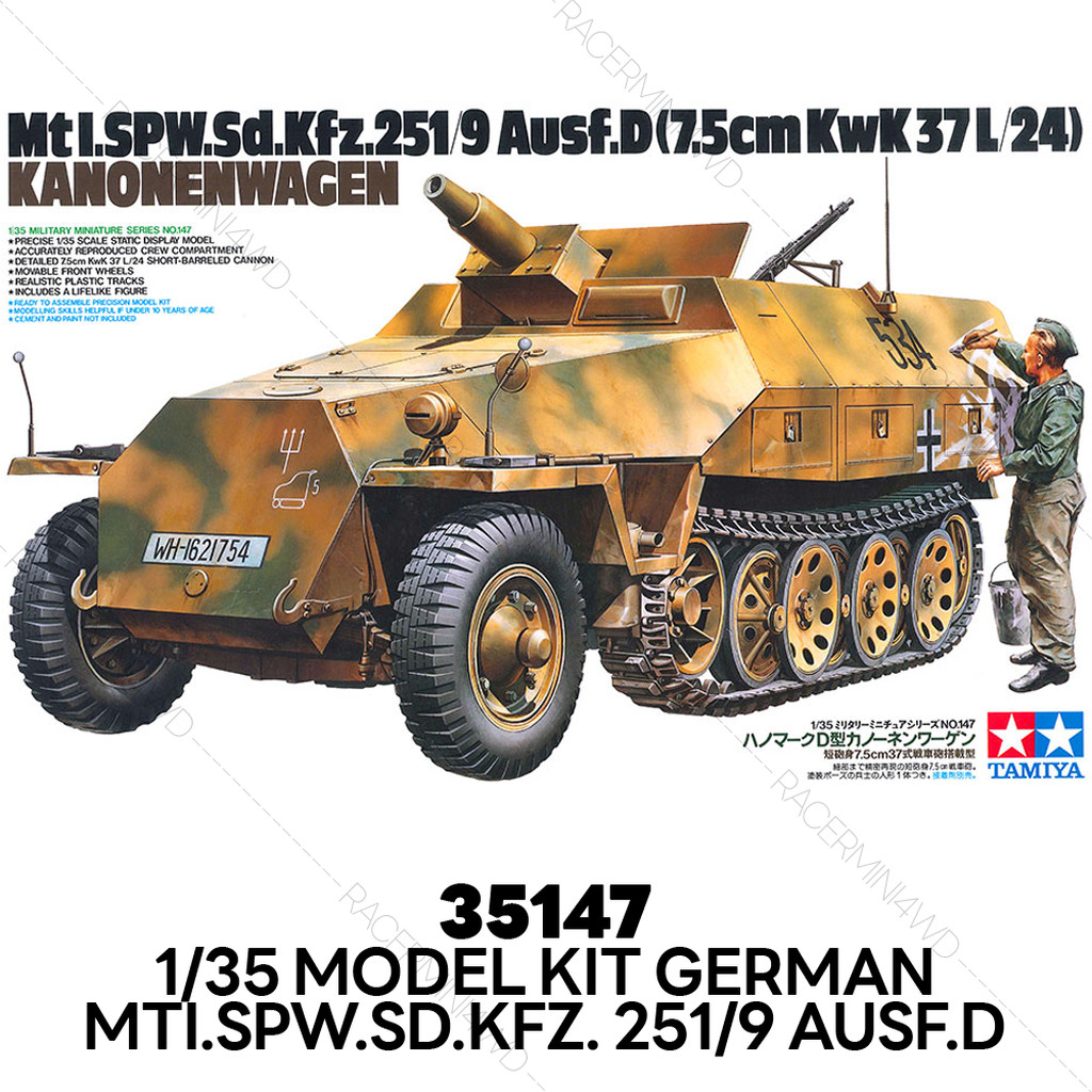 Mtl.Spw Sd.Kfz.251 9 Ausf.D Kanonenwagen TAMIYA 35147 1/35ème maquette char promo