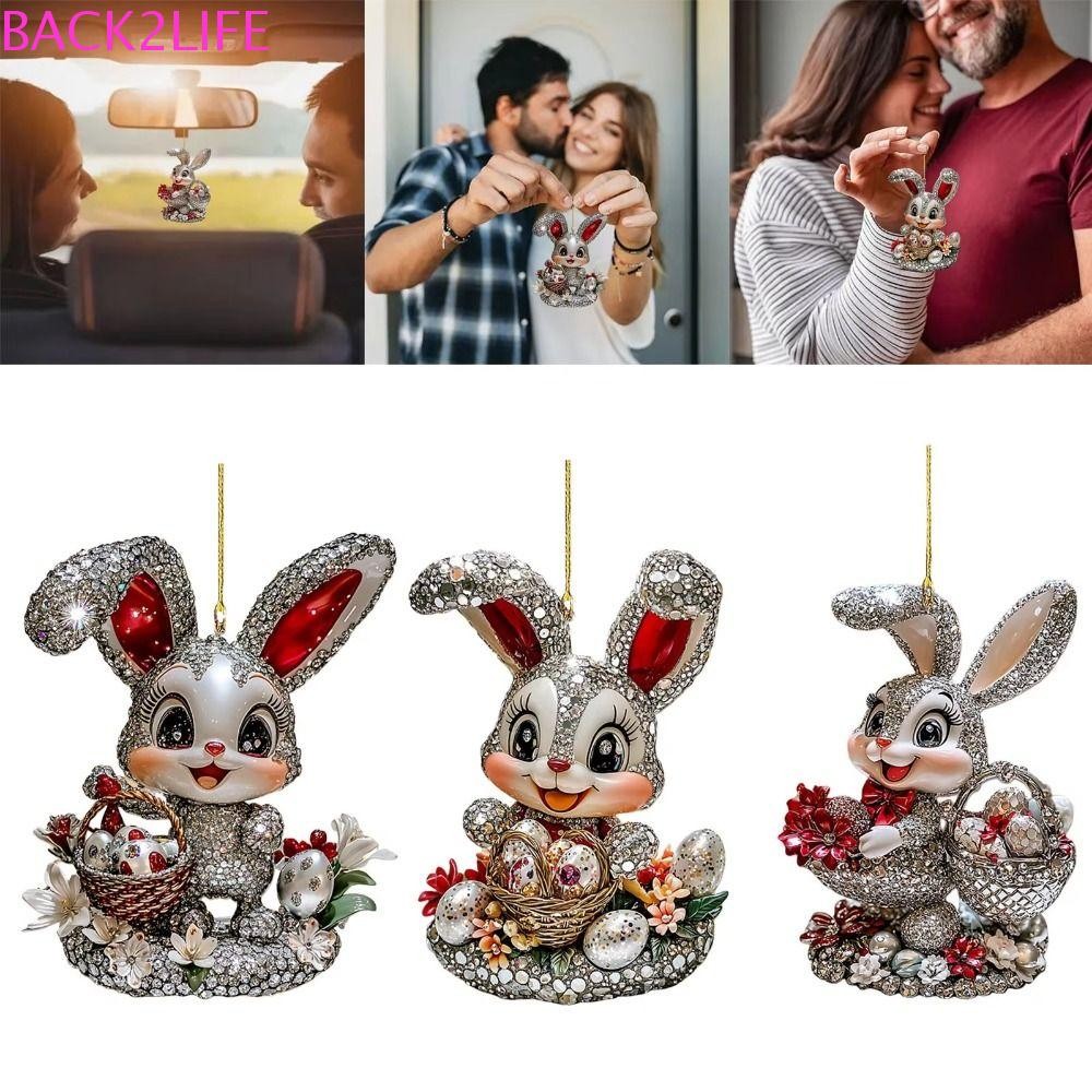 Back2life Easter Bunny จี้, ไข่อีสเตอร์ Shining Crystal Bunny ...