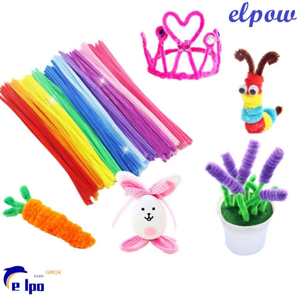PIXELPOWER 100pcs Anvil Wire Craft ท่อของเล่น, Chenille Stems Plush ...
