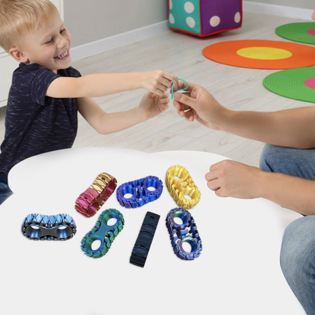 เด็ก Spinner ของเล่นถัง Track Fidget ของเล่น 3d พิมพ์ Tank Track ...
