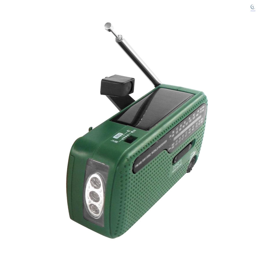 วิทยุฉุกเฉิน Hand Crank วิทยุพลังงานแสงอาทิตย์ 1200mAh ชาร์จแบบพกพา ...