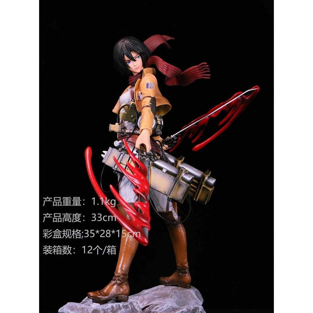 Attack on titan figure รุ่นความเสียหายจากการต่อสู้ของ Liangchen Mikasa ...
