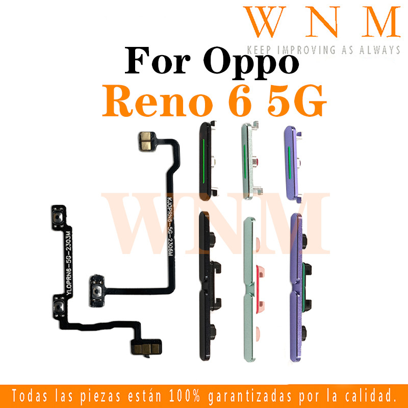 สําหรับ OPPO Reno 6 5G ปุ่ม flex บน/ปิดปุ่มสวิทช์ด้านข้าง Key Volume Up ...