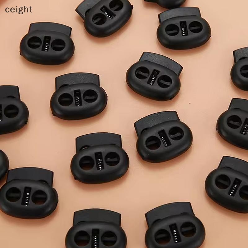 [ceight] 8 ชิ้นสายพลาสติกล็อค Stopper Toggle คลิปบล็อก Retainer สําหรับ ...
