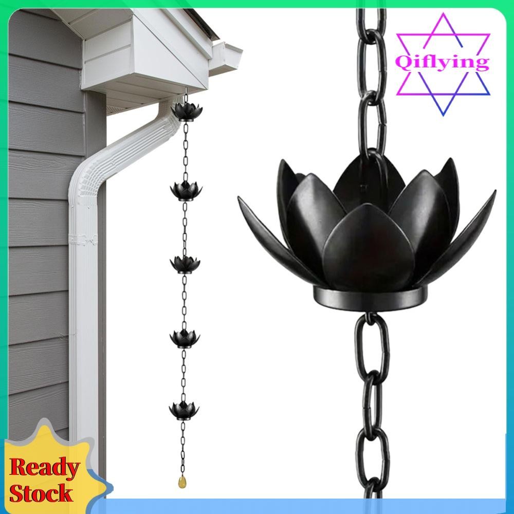 Lotus Rain Chain Rain Catcher Chain สวนกลางแจ้งแขวน Rain Catcher Cups ...