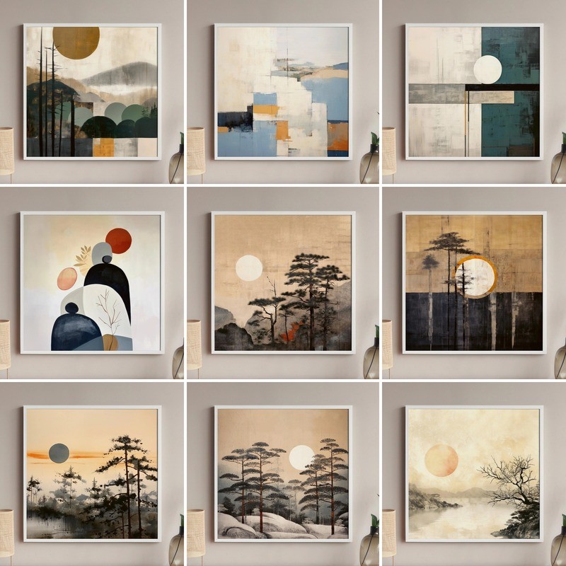 ศิลปะญี่ปุ่น, Japandi พิมพ์ Wall Art, ญี่ปุ่น Fine Art, ญี่ปุ่น Wall ...