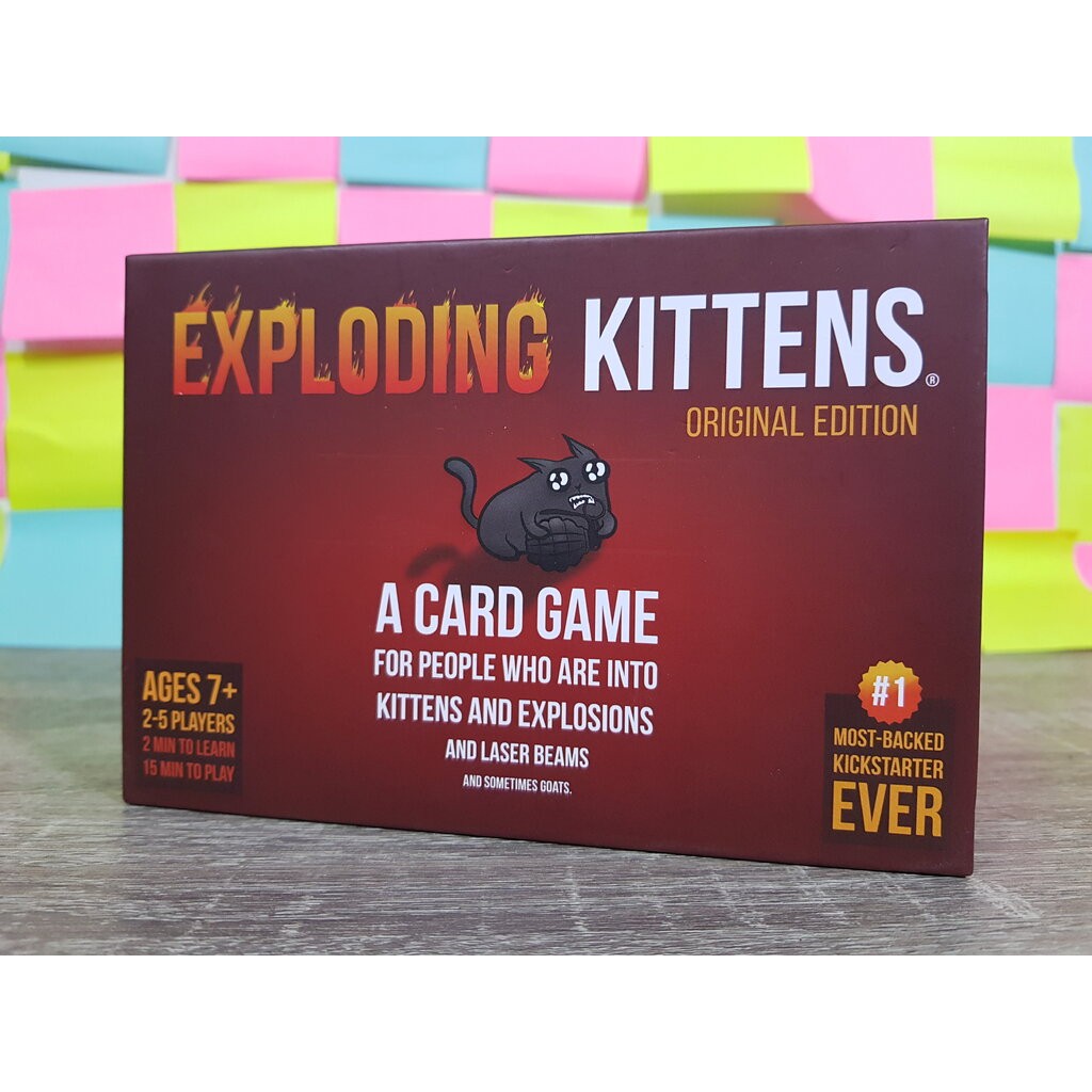 การ์ดเกมแมวระเบิดกล่องแดง (Exploding kittens original edition) | Shopee ...