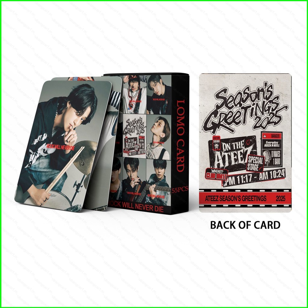 Yb 55 ชิ้น/เซ็ต ATEEZ 2025 SEASONS GREETINGS การ์ด LOMO การ์ดรูปถ่าย ...