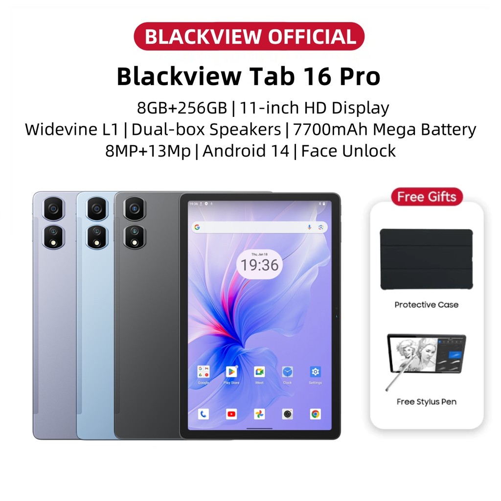 Blackview Tab 16 Pro Tablet Android 14 (11 / 8GB + 256GB)24GB RAM (8GB ...
