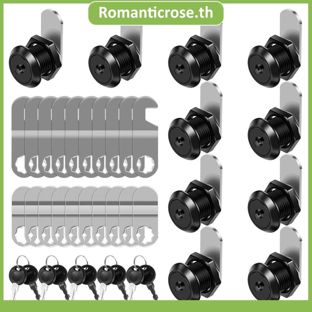 10 ชิ้น RV ลิ้นชัก Cam ล็อค Keyed Alike เปลี่ยน 16 มม.ตู้ Cam ล็อค 20 ...