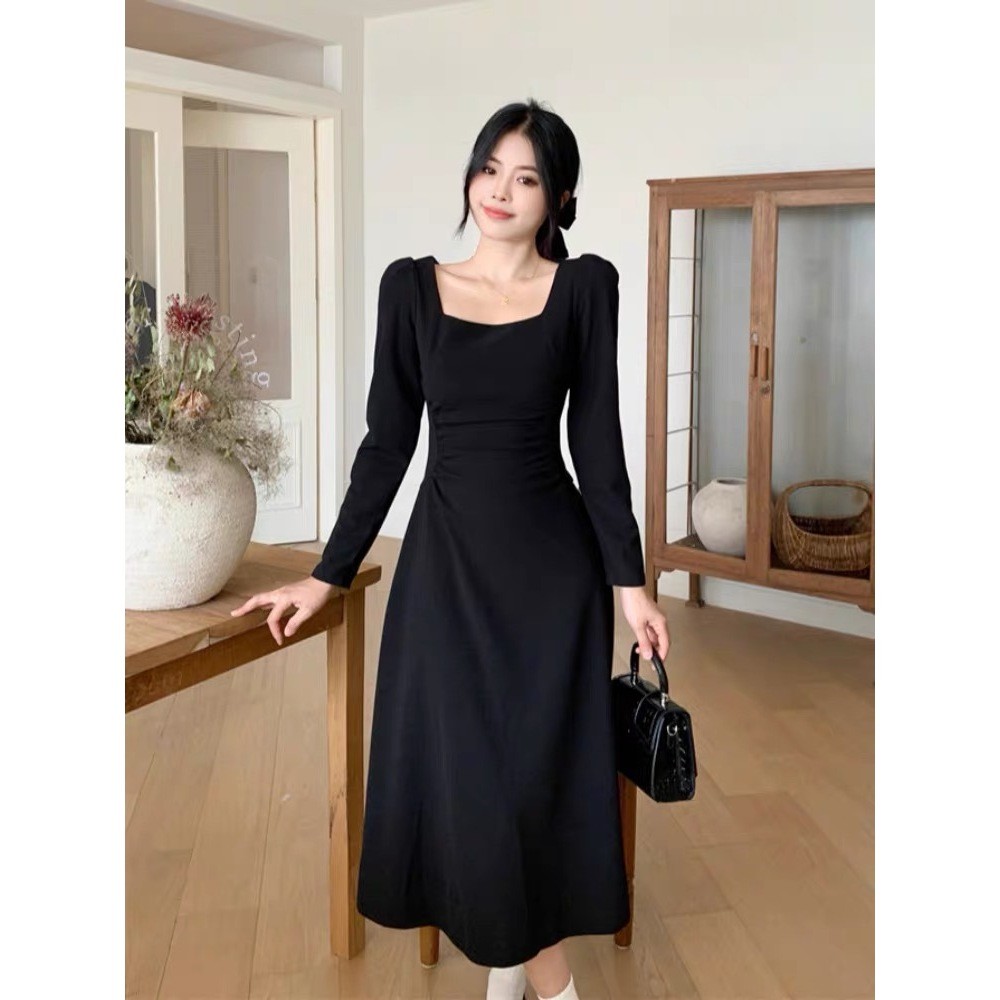 Halloween black old money dress          | Shopee Thailand