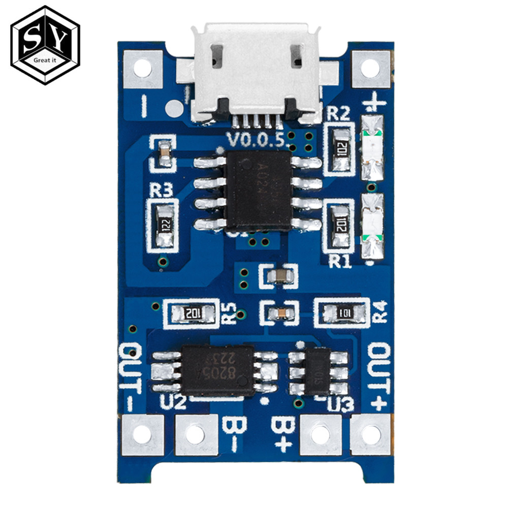 1PCS 5V 1A Micro USB 18650 type-c แบตเตอรี่ลิเธียมชาร์จโมดูล + ป้องกัน ...
