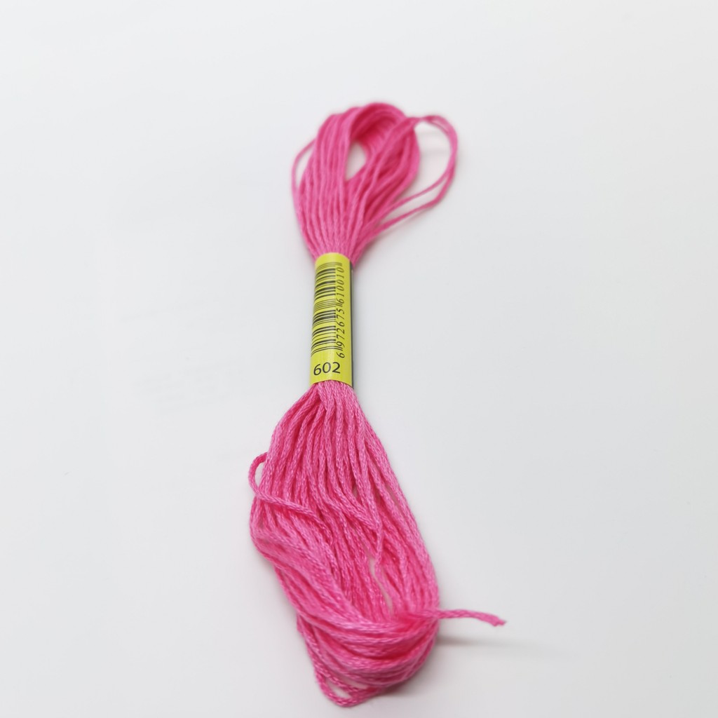 6 Skeins DMC 602 603 604 605 606 ด้ายปักครอสติสพรีเมี่ยมสีรุ้งเย็บปัก ...